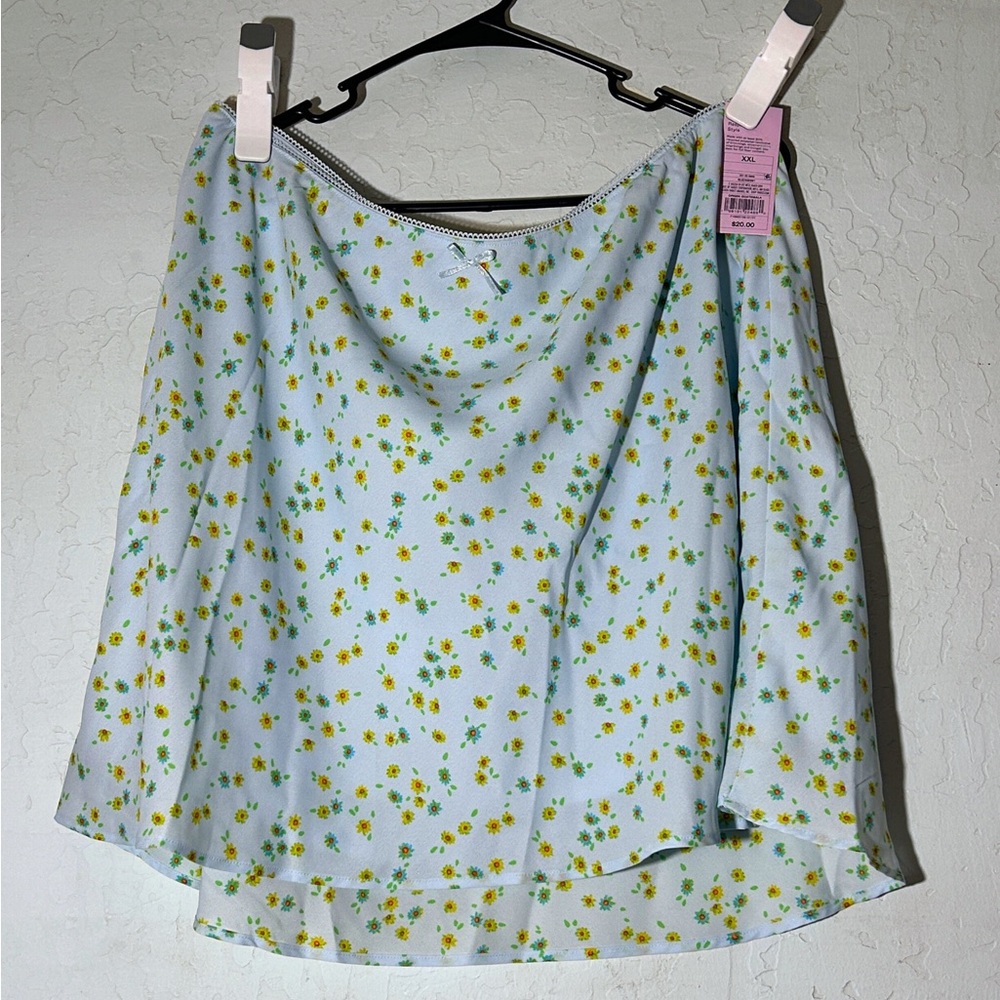 Wild Fable Floral Mini Skirt - Light Blue and Yellow